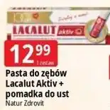 E.Leclerc Pasta do zębów Lacalut Aktiv + pomadka do ust Natur Zdrovit oferta