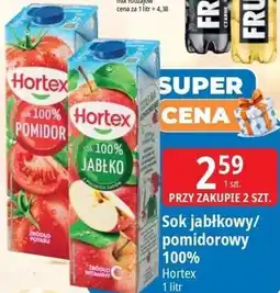 E.Leclerc Sok jabłkowy/pomidorowy 100% Hortex oferta