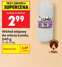 Biedronka Wkład olejowy do zniczy Lumia oferta