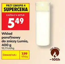 Biedronka Wkład parafinowy do zniczy Lumia oferta