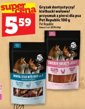 Gryzak dentystyczny / kiełbaski wołowe / przysmak z piersi dla psa Pet Republic
