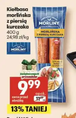 Delikatesy Centrum Kiełbasa morlińska z piersią kurczaka Morliny oferta