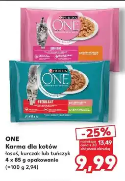 Kaufland Karma dla kotów kurczak 4-pak One oferta