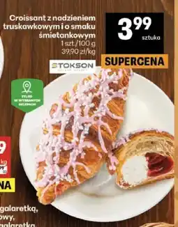 Delikatesy Centrum Croissant z nadzieniem truskawkowym i o smaku śmietankowym Stokson oferta
