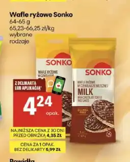 Delikatesy Centrum Wafle ryżowe w czekoladzie Sonko oferta