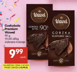 Delikatesy Centrum Czekolada Premium Wawel gorzka extra 90% oferta
