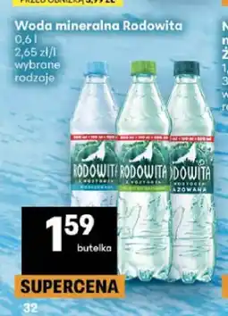 Delikatesy Centrum Woda mineralna niegazowana Rodowita oferta