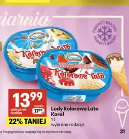 Delikatesy Centrum Lody Kolorowe Lato śmietankowo-truskawkowo-czekoladowe oferta