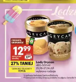 Delikatesy Centrum Lody Grycan sorbet z mango oferta