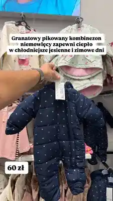 Pepco Kombinezon niemowlęcy pikowany granatowy oferta