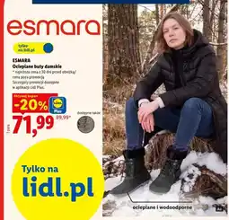 Lidl Ocieplane buty damskie Esmara oferta