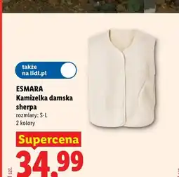 Lidl Kamizelka damska sherpa Esmara oferta