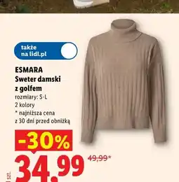 Lidl Sweter damski z golfem Esmara oferta