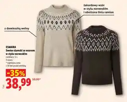 Lidl Sweter damski ze wzorem w stylu norweskim Esmara oferta