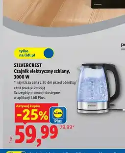Lidl Czajnik elektryczny szklany Silvercrest oferta
