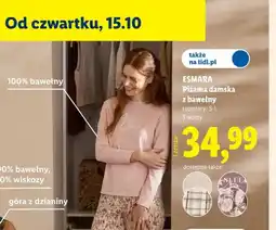 Lidl Piżama damska z bawełny Esmara oferta