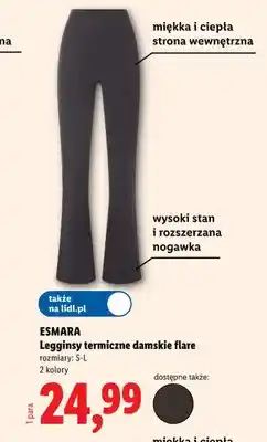 Lidl Legginsy termiczne damskie flare Esmara oferta