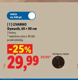 Lidl Dywanik 60x90 cm Livarno oferta