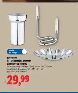 Lidl Dekoracja z efektem lustrzanego chromu świecznik Livarno oferta