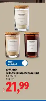 Lidl Świeca zapachowa w szkle Crisp Cotton Livarno oferta