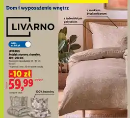 Lidl Pościel satynowa z bawełny Livarno 160x200 cm oferta