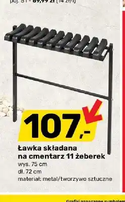 Bricomarche Ławka składana na cmentarz 11 żeberek oferta