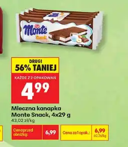 Biedronka Kanapka mleczna Monte snack oferta