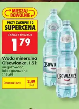 Biedronka Woda niegazowana Cisowianka oferta