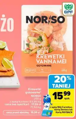 Carrefour Market Krewetki Vannamei Gotowane NORSO oferta