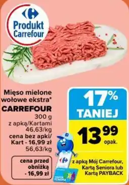 Carrefour Market Mięso mielone wołowe ekstra* CARREFOUR oferta