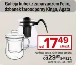 Vobiano Galicyja kubek z zaparzaczem Felix, dzbanek żaroodporny Kinga, Agata oferta