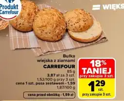 Carrefour Market Bułka wiejska z ziarnami CARREFOUR oferta