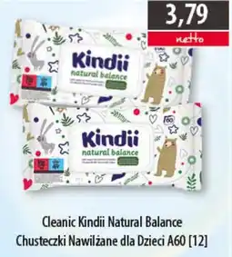 DUO-TES Cleanic Kindii Natural Balance Chusteczki Nawilżane dla Dzieci A60 oferta