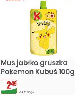 Dino Kubuś Mus jabłko gruszka Pokemon oferta