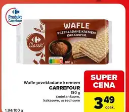 Globi Wafle z kremem o smaku orzechowym Carrefour oferta