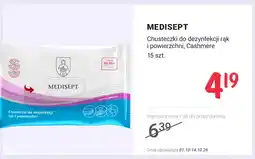 Rossmann Chusteczki do dezynfekcji rąk i powierzchni Cashmere Medisept oferta