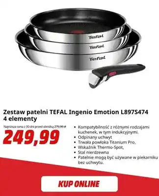 Zestaw patelni Tefal Ingenio Emotion L897S474 4 elementy