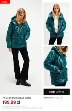 Top Secret Pikowana turkusowa kurtka oferta