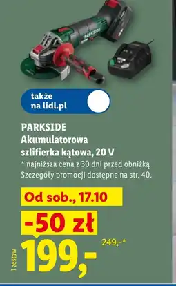 Lidl Szlifierka kątowa Parkside oferta