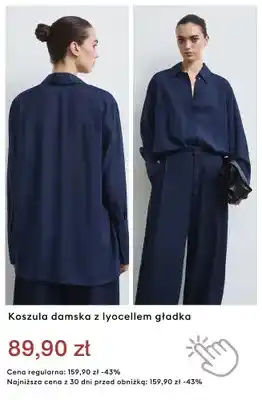 Koszula damska z lyocellem gładka