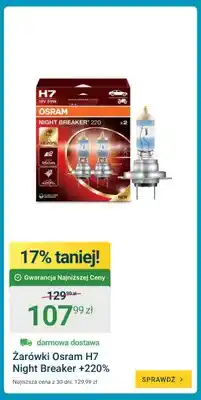 ERLI Żarówki Osram H7 Night Breaker +220% oferta