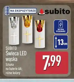 ALDI Świeca LED wąska Subito oferta