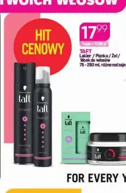 Koliber drogerie Lakier, pianka, żel, wosk do włosów Taft oferta