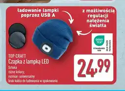 ALDI Czapka z lampką LED Top Craft oferta