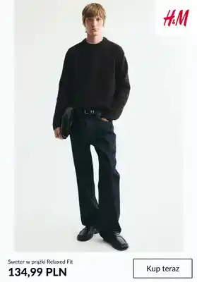 H&M Sweter w prążki Relaxed Fit H & M oferta