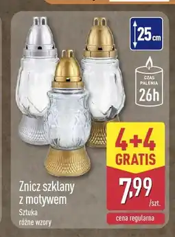 ALDI Znicz szklany z motywem oferta