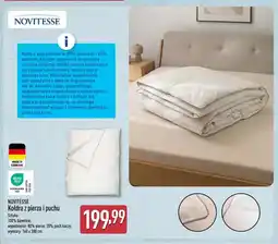 ALDI Kołdra z pierza i puchu Novitesse 160x200 cm oferta