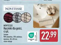 ALDI Ręczniki dla gości 4-pak 30x50 cm Novitesse oferta