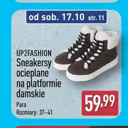 ALDI Sneakersy ocieplane na platformie damskie UP2Fashion oferta