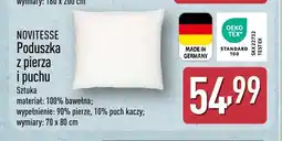 ALDI Poduszka z pierza i puchu 70x80 cm Novitesse oferta